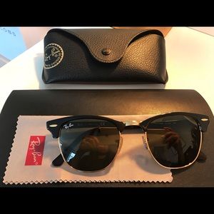 Ray Ban Clubmaster Black Gold sunglasses (women)
